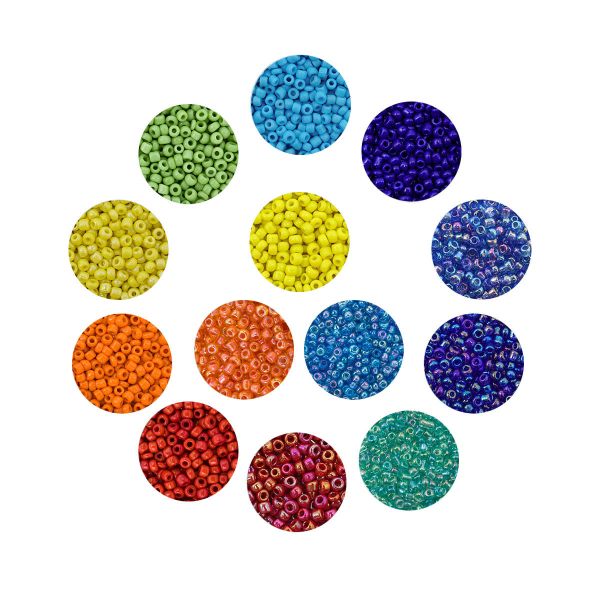 Набор бисера 11/0 Радуга, 13 цветов с нитью, Astra&Craft