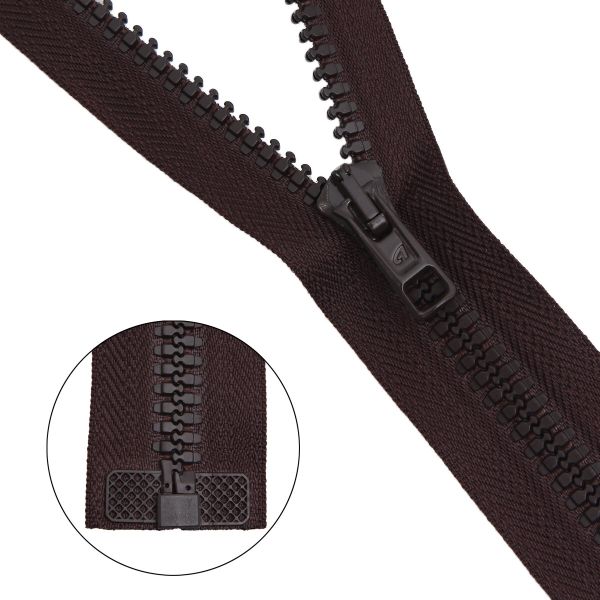 Молния трактор Arta Т6 (6 мм) 1 зам., разъем., 50 см, ОПТ. УП. 25 ШТ., 068 т.коричневый