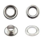 Люверсы металл ⌀_8.0 мм (внутр.), латунь, цв.никель плоский, 50 шт, BIG