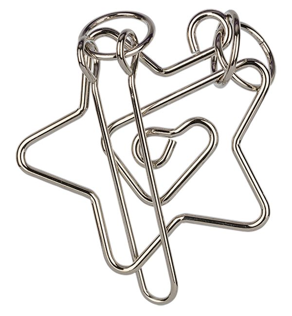 Головоломка металлическая, 1 шт, Звезда 6 элементов, Delfbrick DLM-31