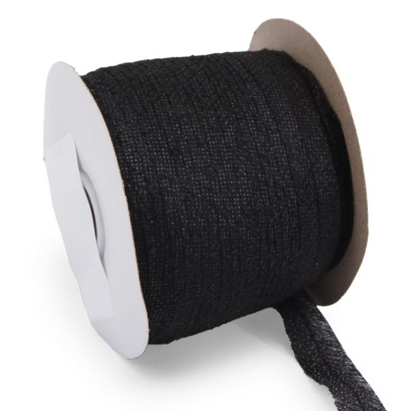 Лента клеевая нитепрошивная по косой усиленная (6441-5010) 15 мм / 100м (черный)