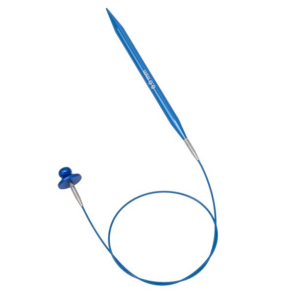 Набор съемных спиц для вязания 10см, 13 размеров (3мм-10мм), цв. синий, алюминий