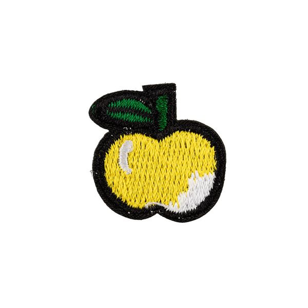 Термоаппликация L №09/5, 5 шт, L017-1 яблоко желтое 2.5х2.5 см, Gamma