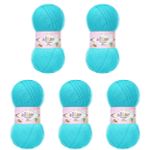 Пряжа Alize (Ализе) Sekerim Bebe / уп.5 мот. по 100 г, 320м, 287 бирюзовый