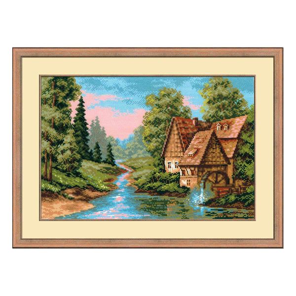 Набор для вышивания нитками Риолис, Мельница, 38х26 см