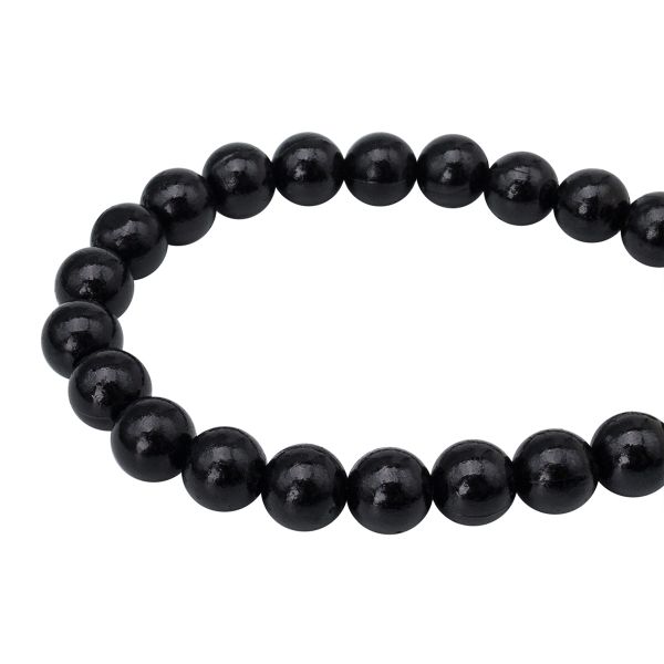 Бусины пластик ⌀10 мм, 50 г, микс цвета, круглые, Astra&Craft (619 черный), 1AL121-3