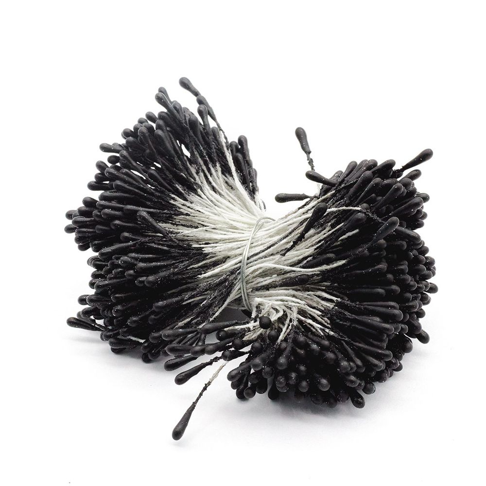 Тычинки для искусственных цветов 6см (черный), S090477