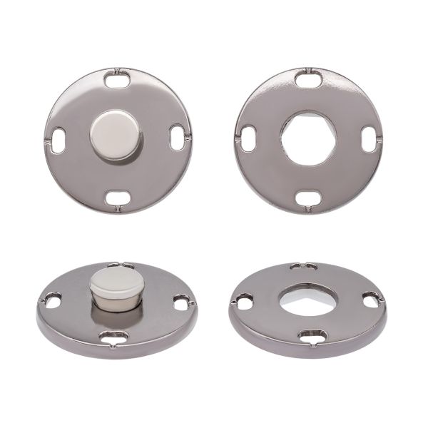 Кнопка пришивная металл ⌀21.0 мм, 10 шт, никель, KN11