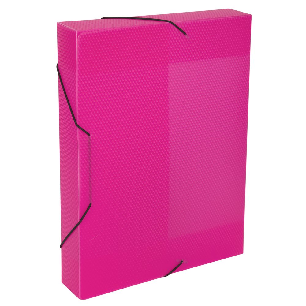 Короб архивный пластиковый 50 мм, 1 шт, Prisma neon A4 эффект 3D, розовый, Expert Complete ЕС240441013