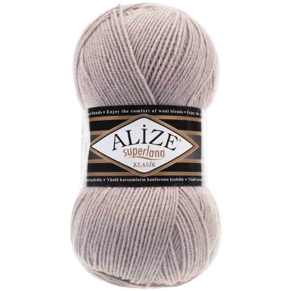 Пряжа Alize (Ализе) Superlana klasik / уп.5 мот. по 100 г, 280м, 652 пепельный A