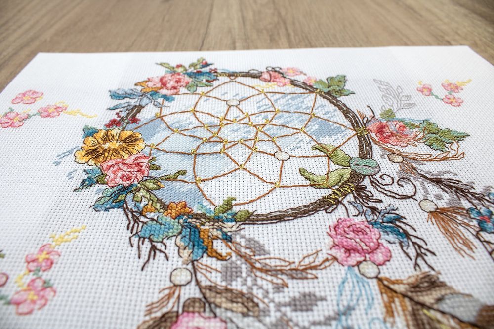 Набор для вышивания нитками LetiStitch, Весенние мечты 29х31 см