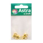 Замок для бус карабин 14 мм, 5 штук, Astra&Craft (яркое золото) 4AR235