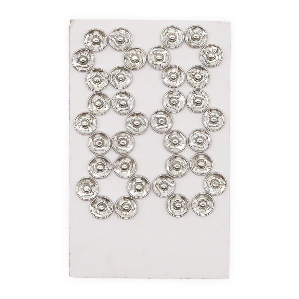 Кнопка пришивная металл ⌀12.0 мм, никель, 36 шт