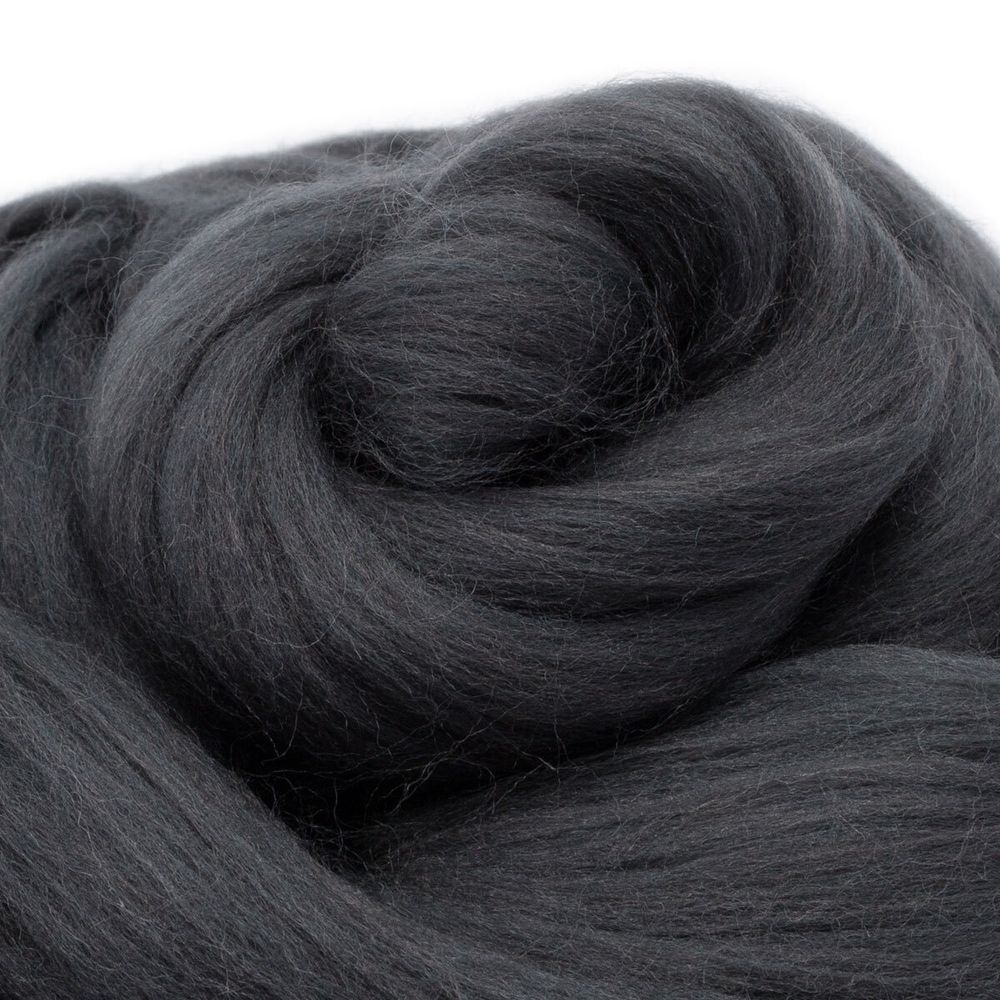 Шерсть для валяния мериносовая тонкая 100%, 100г, 585 графит