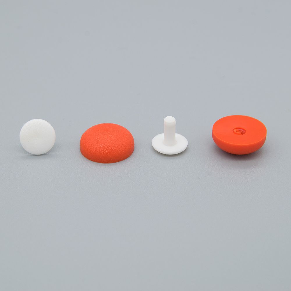 Кнопка для бейсболки пл, ⌀15 мм (оранжевый), уп.50 шт