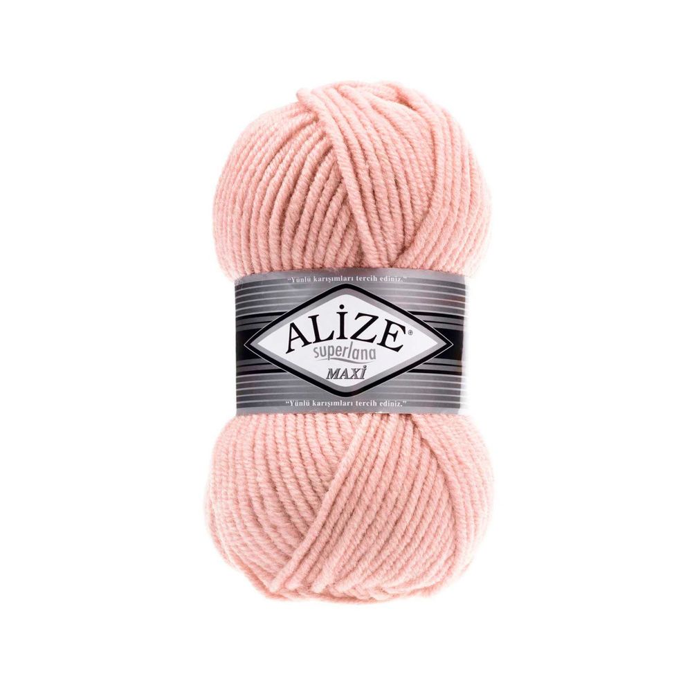 Пряжа Alize (Ализе) Superlana Maxi / уп.5 мот. по 100 г, 100м, 523 кристально-розовый А