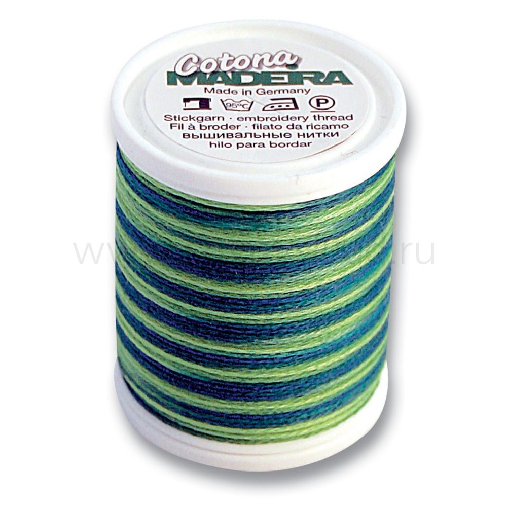 Нитки оверлочные хлопок Madeira Cotona №4, 100 м, цв. 2409, 9304, 5 катушек