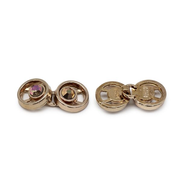 Крючки пришивные декоративные 10х21 мм, золото цв.02/радуга цв.962, 20 шт