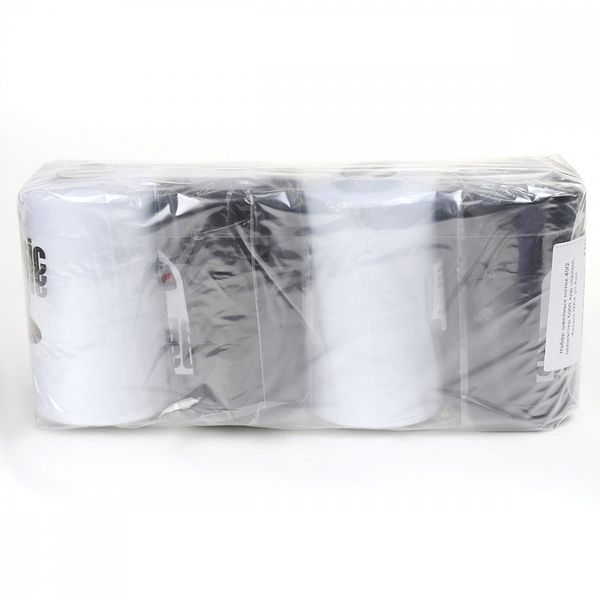 Нитки швейные Max 40/2, 4570 м (5000 ярд), черные, белые / 4 бобины