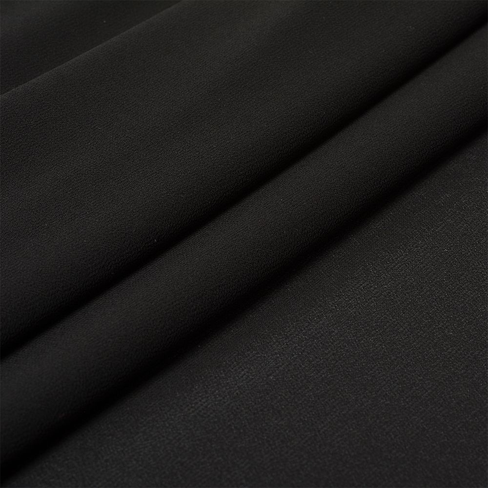 Креп-шифон 105 г/м², шир.150 см, цв.10 черный, 30м /TOS/