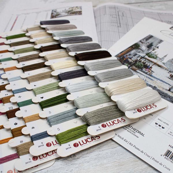 Набор для вышивания нитками Luca-S, Кафедральный собор Барселоны, 47х31см