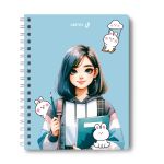 Тетрадь ученическая общая, A5 48 л. на гребне 60 г/м², белизна 90 %, 8 шт, клетка, 01169 МИКС - У меня есть сквиш, Светоч Т104