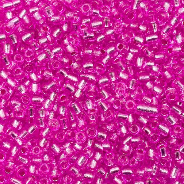 Бисер Astra&Craft 11/0 (2.1 мм), 200 г (10х20 г), цв. 1095 фуксия/прозр.серебрист.центр круг.отв.