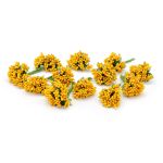 Цветы искусственные декоративные 2см (12 штук) (желтый)