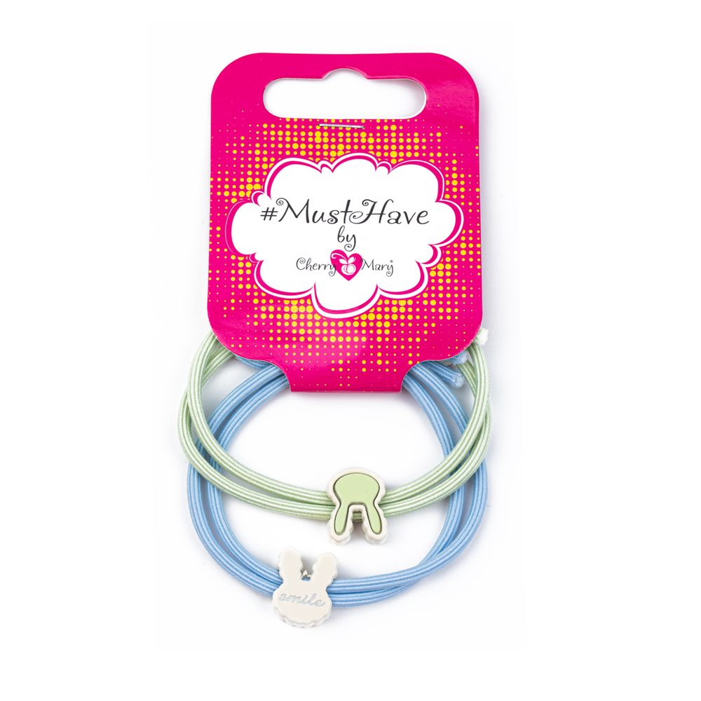 Набор резинок для волос 10 шт (5х2 шт), №01 ассорти, Cherry Mary TR07063