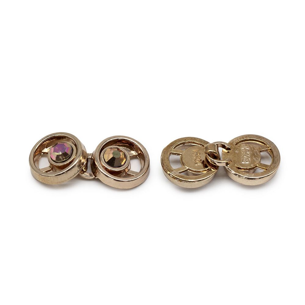 Крючки пришивные декоративные 10х21 мм, золото цв.02/радуга цв.962, 20 шт