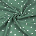 Штапель в горошек 90 г/м², 145 см / 2 метра, TBY.Vidt.05 цв.зеленый