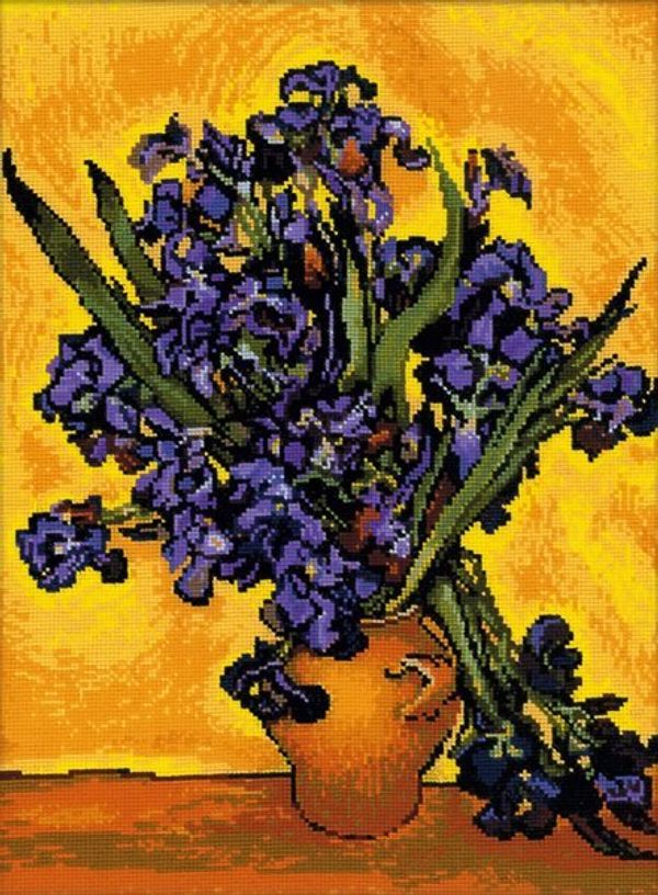 Набор для вышивания нитками Риолис, Ван Гог. Ирисы 30х40 см