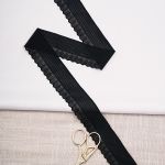 Кружево эластичное (стрейч) 40 мм / 13.72 метра, черный, 3AR3781