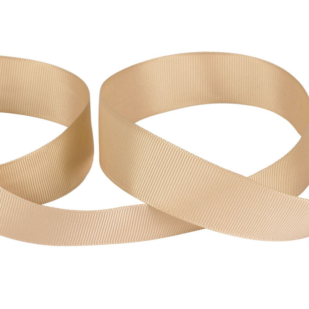 Лента репсовая нарезка 25.0 мм / 5 шт по 5.4 метра, 005 бежевый, Gamma GR-25