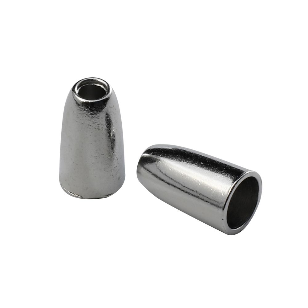 Наконечник для шнура металл колокол ⌀3,5/6,5 мм, 14х8 мм, мет. цв.никель, 20 шт