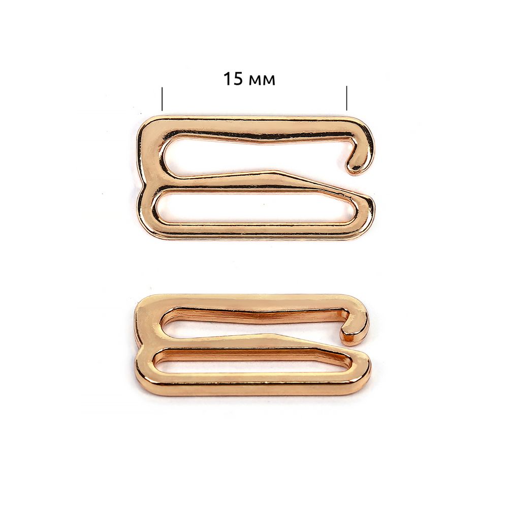 Крючки для купальника металл 15.0 мм, золото, 1000 шт