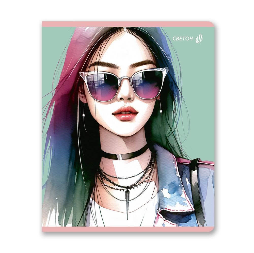 Тетрадь ученическая общая, A5 40 л. на скобе 65 г/м², белизна 100% 10 шт клетка, 01472 Девичьи секреты, Светоч Т194