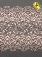 Кружево бельевое эластичное 220 мм / 10 м, цв.168 серебристый пион, Kruzhevo