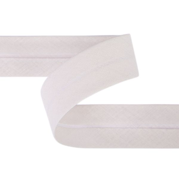Косая бейка хлопковая 30 мм / 5 шт по 5.4 метра, №183 молочный, Gamma GK-30C