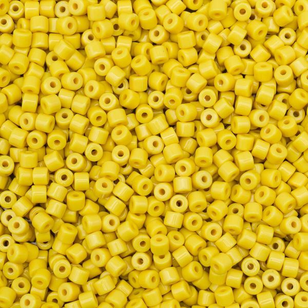 Бусины пластик цилиндр, 5х6 мм, 500 г, 019 желтый, Astra&Craft, 7739890/77392982141