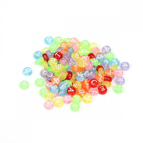 Бусины пластик набор буквы английские, M4H-B011, 500 г, Magic4Hobby