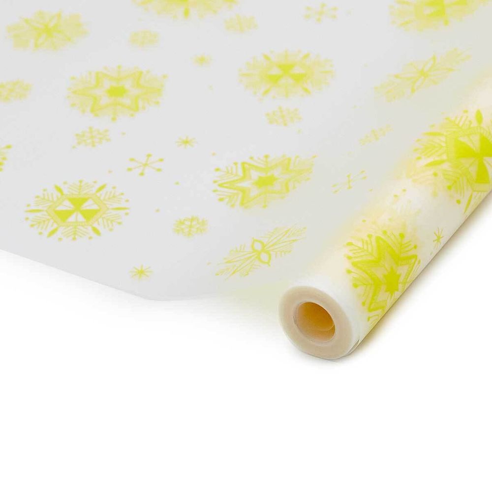 Пленка матовая Салютики 70см*10 м (желтый) 4972