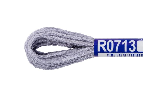 Мулине Gamma вискоза 100%, цв.R0713 серый, 12 мотков по 8 метров