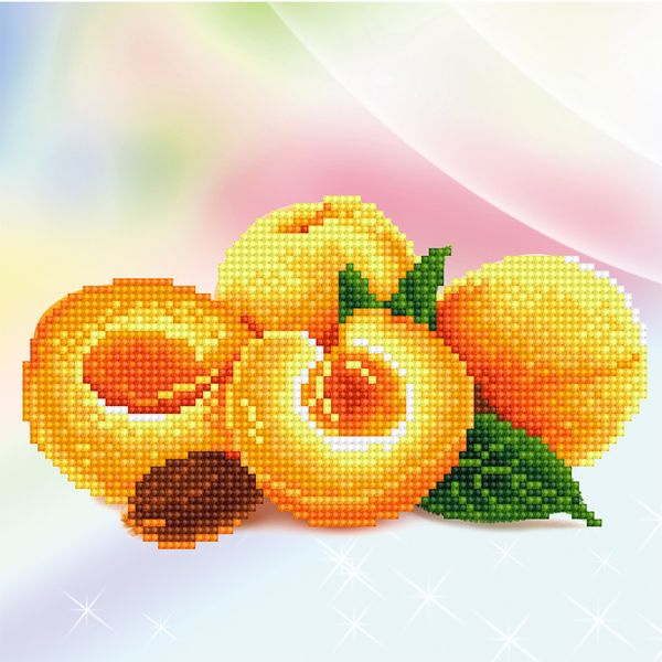 Алмазная (кристальная) мозаика Фрея, Абрикосы, 25х25 см