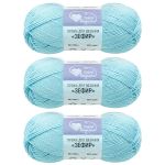 Пряжа Люблю вязать Зефир / уп.3 мот. по 100 г, 295 м, 507 голубой