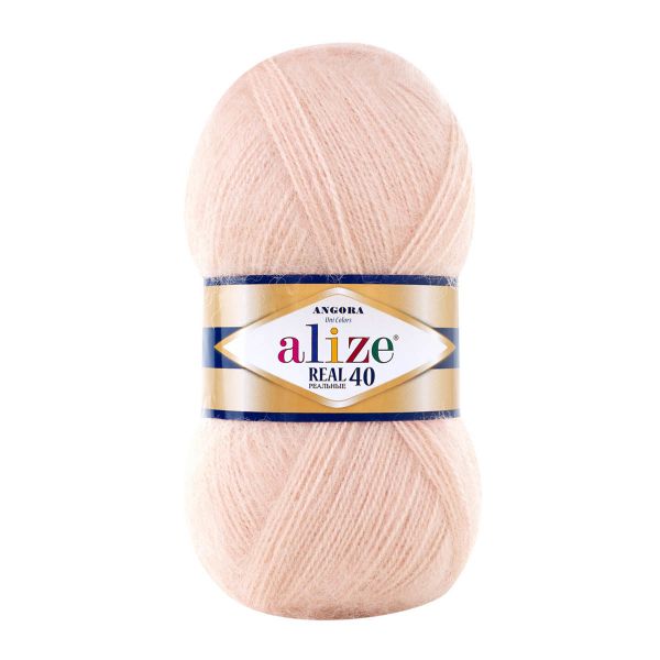 Пряжа Alize (Ализе) Angora Real 40 / уп.5 мот. по 100 г, 430м, 404 шампань A