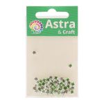 Хрустальные стразы в цапах/серебро, 4мм, 50 шт/упак, Astra&Craft (06 св.зеленый), 4AR159/166