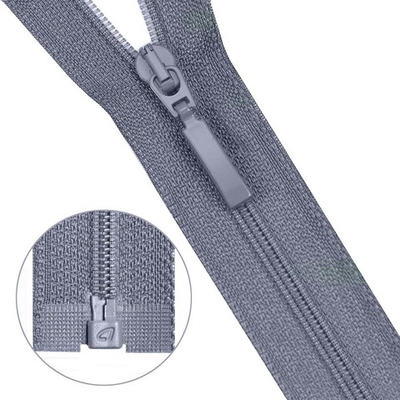 Молния спираль (витая) Arta Т5 (5 мм) 1 зам., разъем., 80 см, цв. 243 серый, уп.5 шт