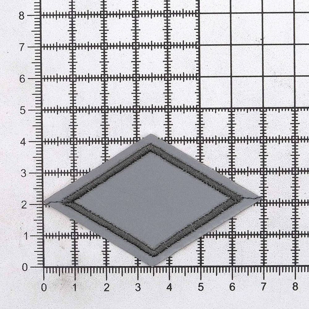 Термоаппликация светоотражающая Ромб, 65х40 мм, LA426, 3 шт