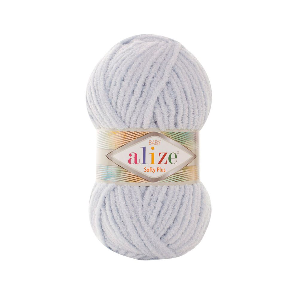 Пряжа Alize (Ализе) Softy Plus / уп.5 мот. по 100 г, 120м, 500 светло-серый A